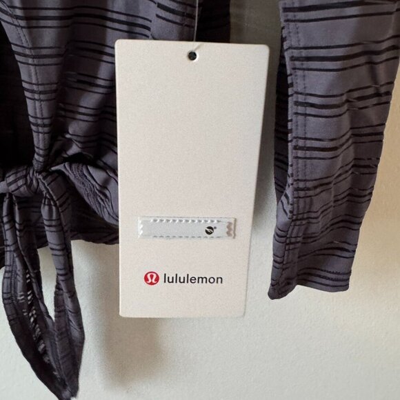 Lululemon Tie Your Practice Long Sleeve *Stripe Moonwalk - Picture 5 of 12